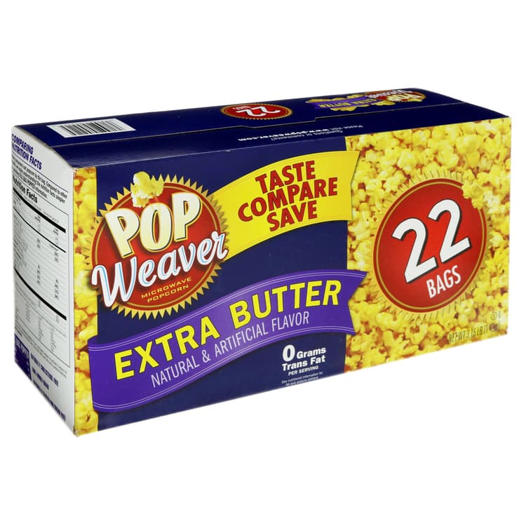 Pop Weaver Extra Butter Microwave Popcorn