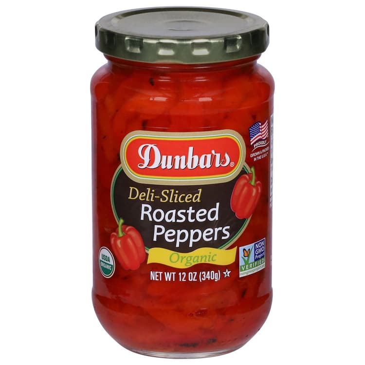 Dunbars Organic Deli Sliced Roasted Red Peppers
