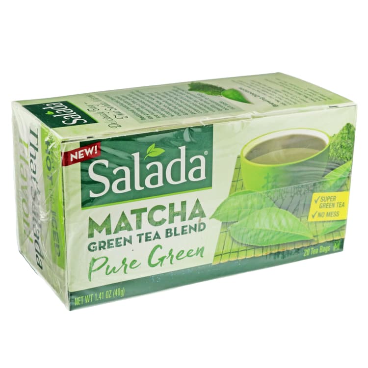 Salada Matcha Green Tea Blend With 20 Individually Wrapped Tea Bags Per Box (Pack Of 