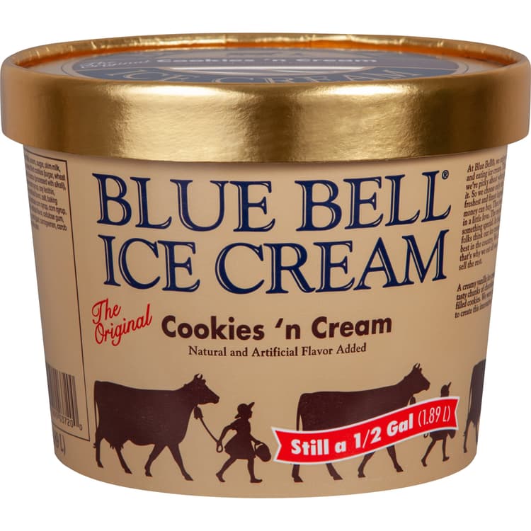 Blue Bell Cookies 'N Cream Ice Cream