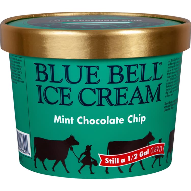 Blue Bell Mint Chocolate Chip Ice Cream