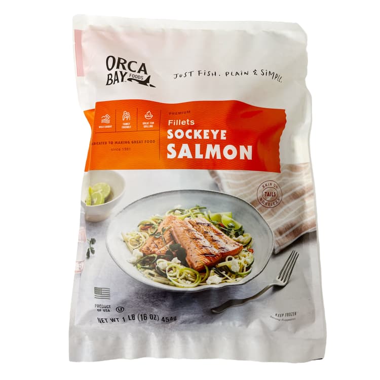Orca Bay Alaskan Sockeye Salmon Fillets Skin-On