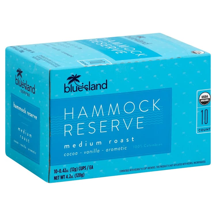 Blue Island Hammock Reserve 100% Colombian Medium Roast Single Serve Coffee K