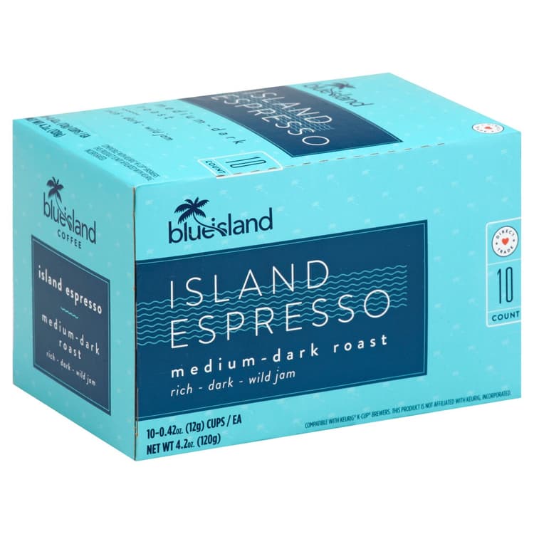 Blue Island Island Espresso Blend Medium Dark Roast Single Serve Coffee K