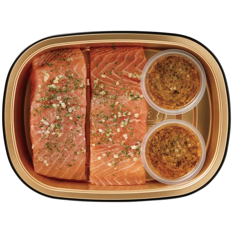 Meal Simple By H-E-B Garlic Pesto Atlantic Salmon Portions
