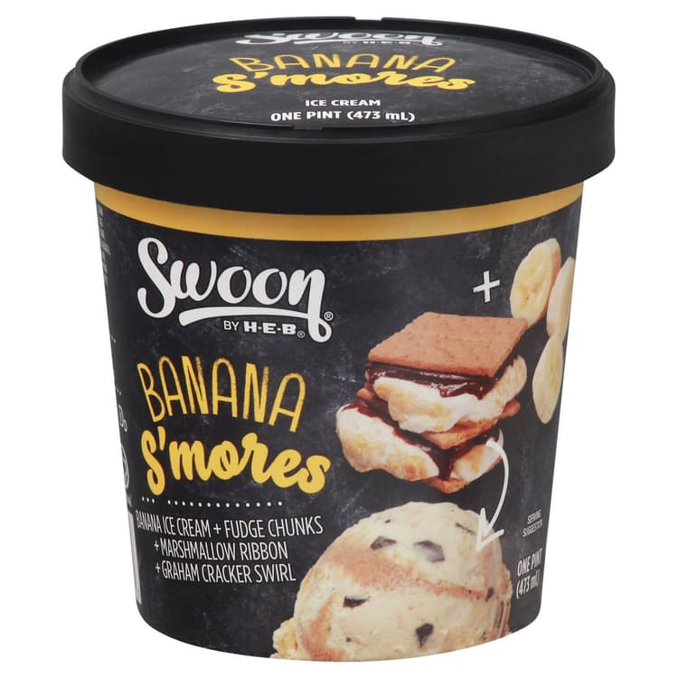 Swoon By H-E-B Banana S'Mores Ice Cream