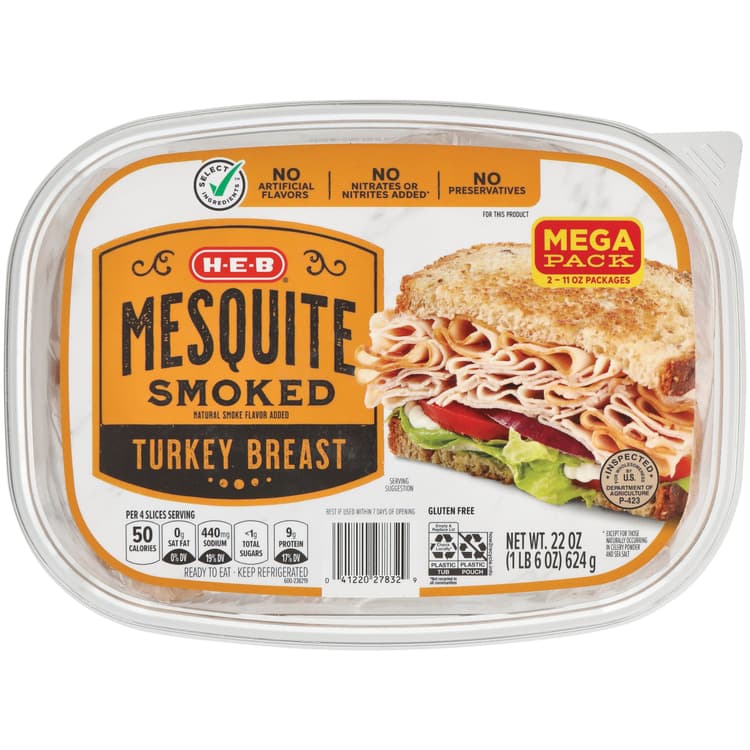 H-E-B Mesquite Smoked Turkey Breast - Mega