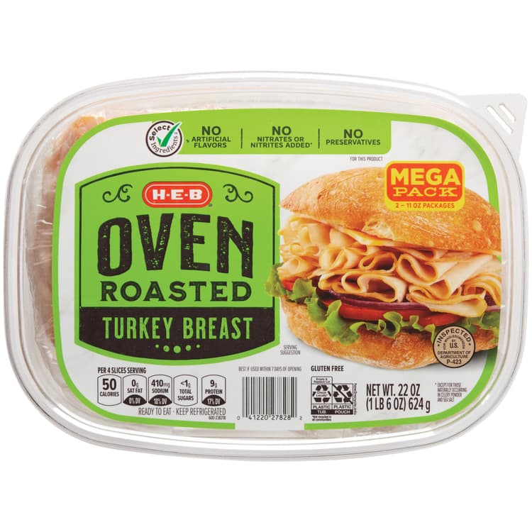 H-E-B Oven Roasted Turkey Breast - Mega