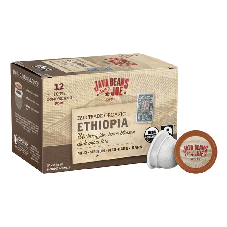 Java Beans & Joe Fairtrade Organic Ethiopia Medium Roast Single Serve Coffee