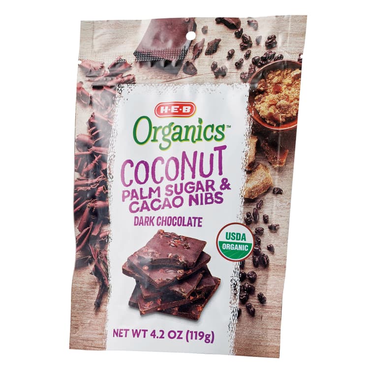 H-E-B Organics Dark Chocolate Coconut Palm Sugar & Cacao Nibs