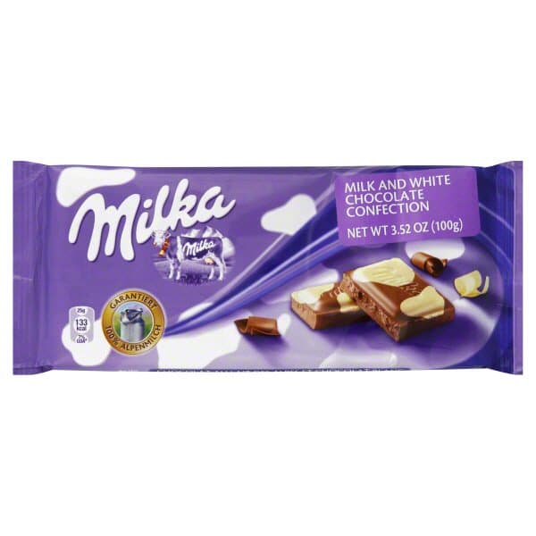 Milka Milk & White Chocolate Confection Bar