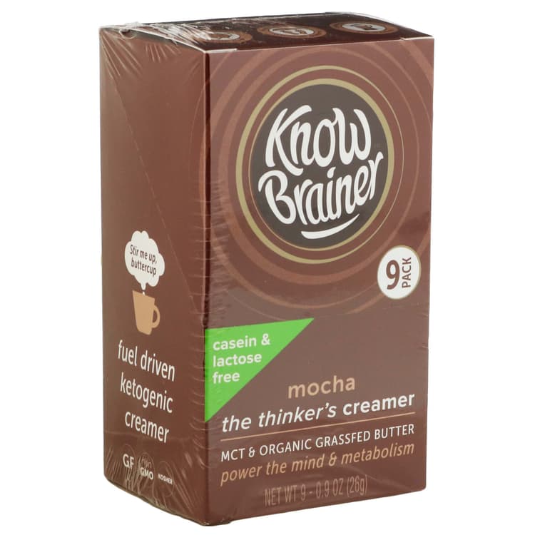 Know Brainer Mocha Casein & Lactose Free Liquid Coffee Creamer Singles