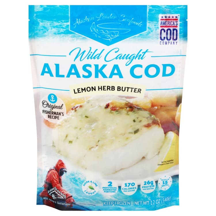 Alaskan Leader  Wild Caught Lemon Herb Alaska Cod Portions