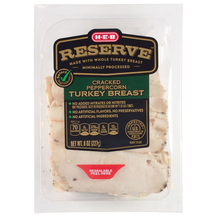 H-E-B Reserve Cracked Peppercorn Turkey Breast