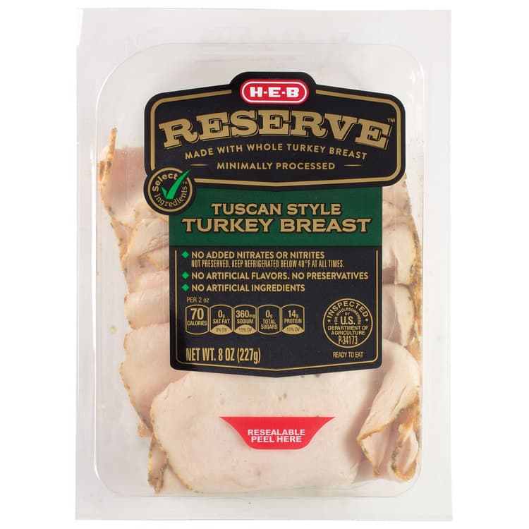 H-E-B Select Ingredients Reserve Tuscan Style Turkey Breast