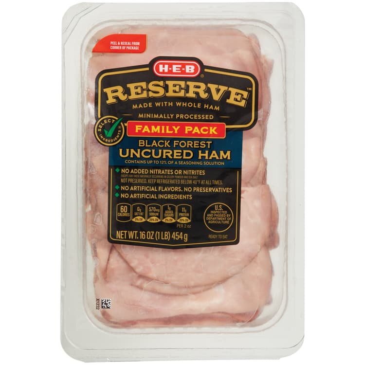 H-E-B Reserve Black Forest Uncured Ham - Family