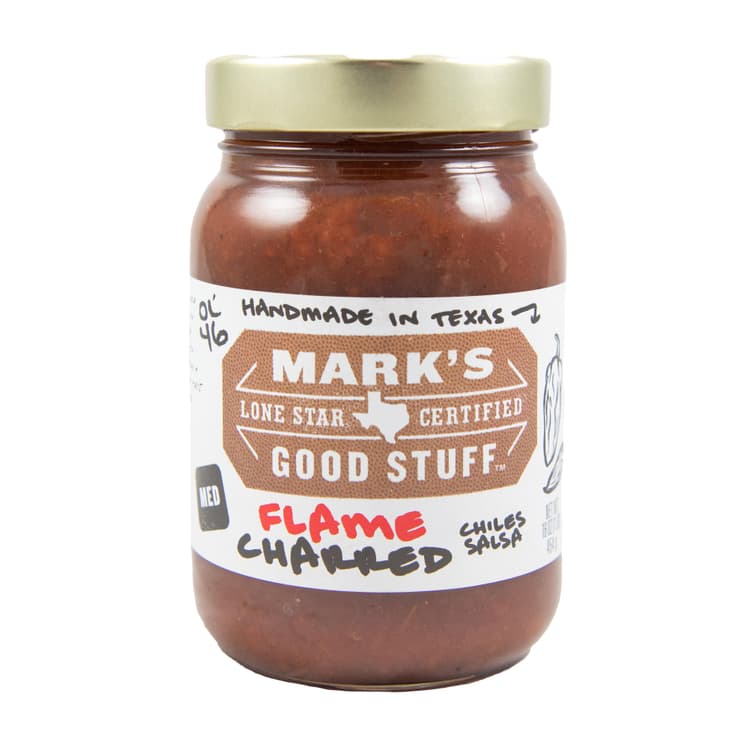 Mark'S Good Stuff Lone Star Certified Flame Charred Chiles Salsa - Medium