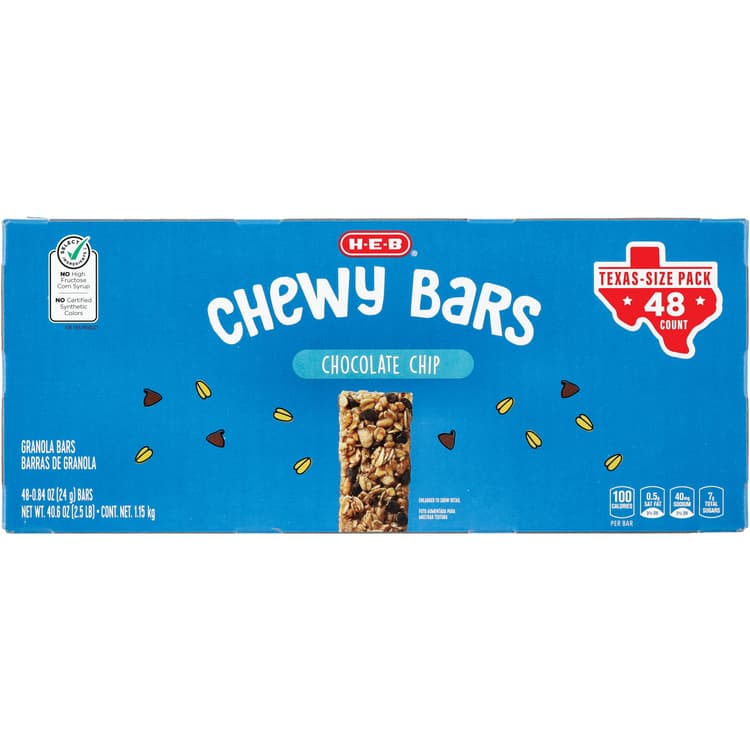 H-E-B Chocolate Chip Chewy Bars - Texas-Size