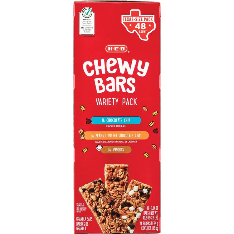 H-E-B Chewy Bars Variety Pack - Value