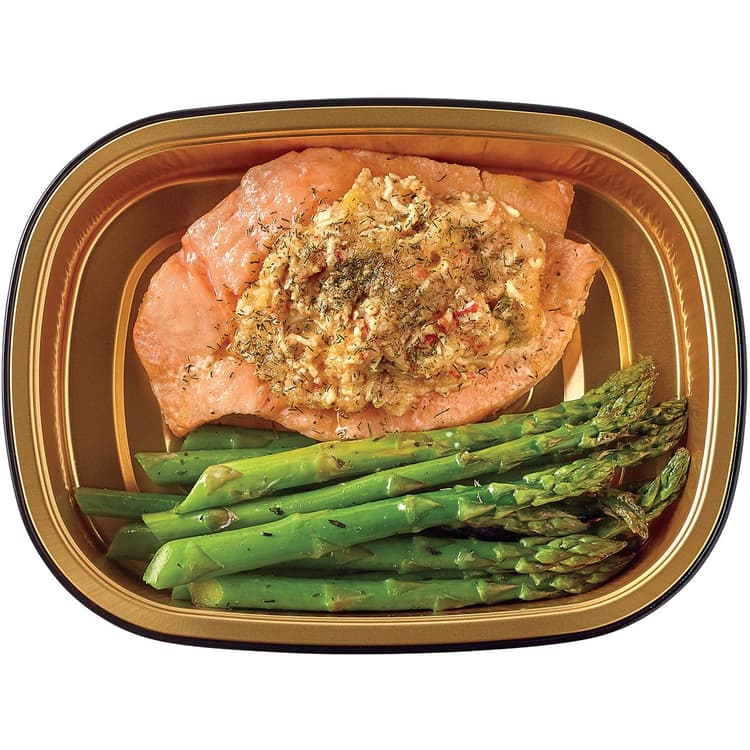 Meal Simple By H-E-B Stuffed Atlantic Salmon With Asparagus