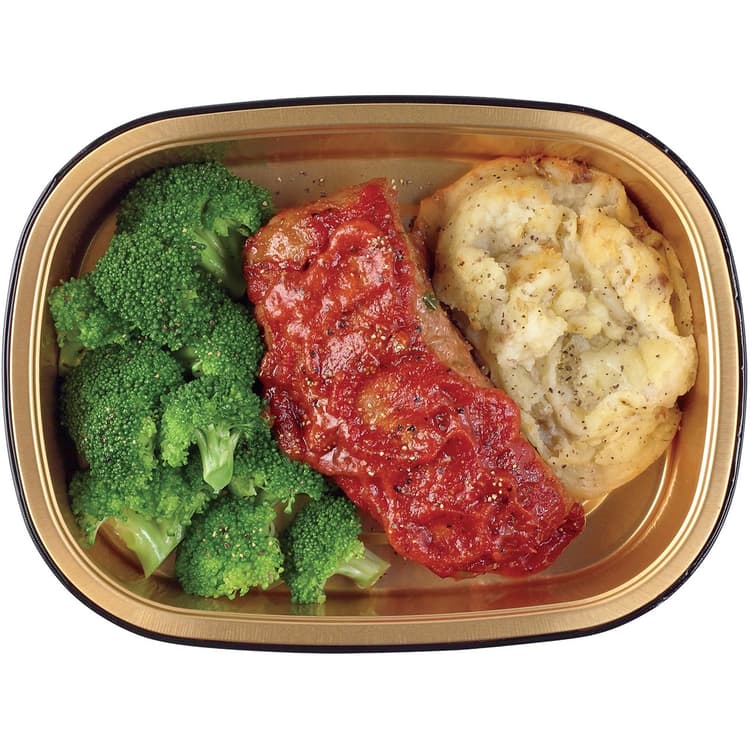 Meal Simple By H-E-B Homestyle Meatloaf With Mashed Potatoes & Broccoli