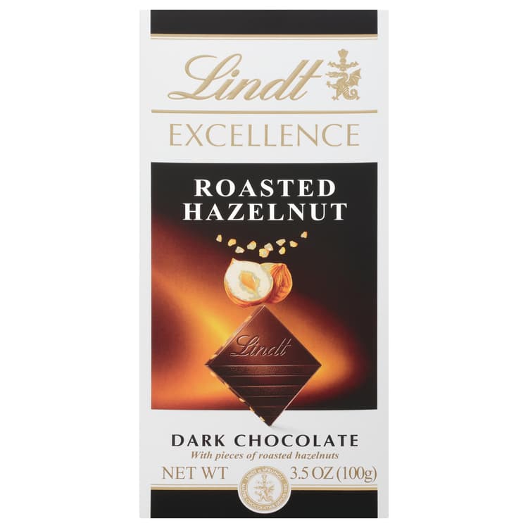 Lindt Excellence Roasted Hazelnut Dark Chocolate Bar