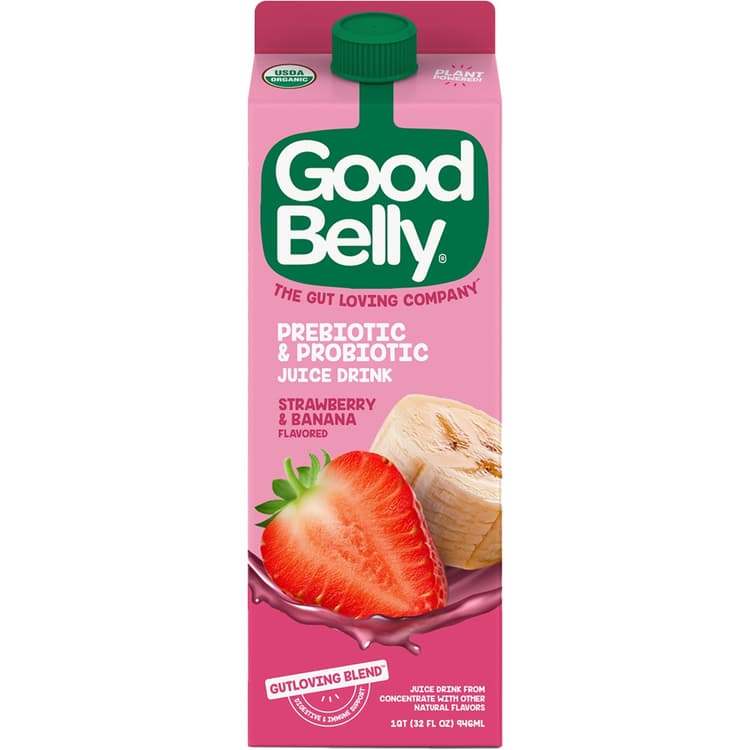 Goodbelly Probiotics Strawberry Banana Flavor Juice Drink