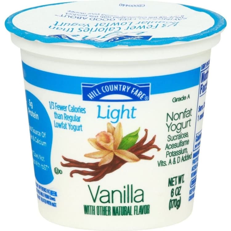 Hill Country Fare Light Non-Fat Vanilla Yogurt
