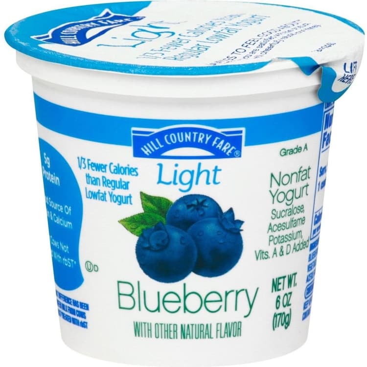 Hill Country Fare Light Non-Fat Blueberry Yogurt