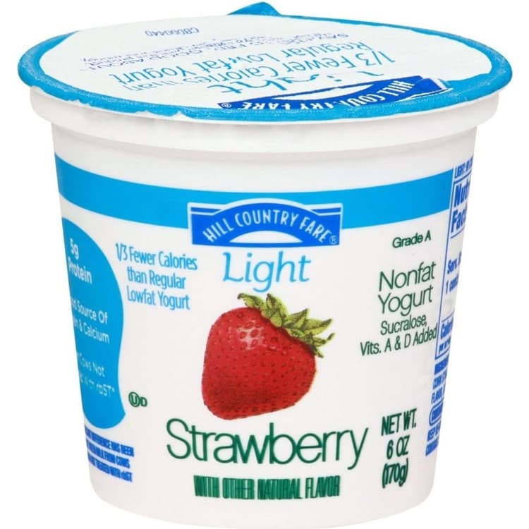 Hill Country Fare Light Non-Fat Strawberry Yogurt