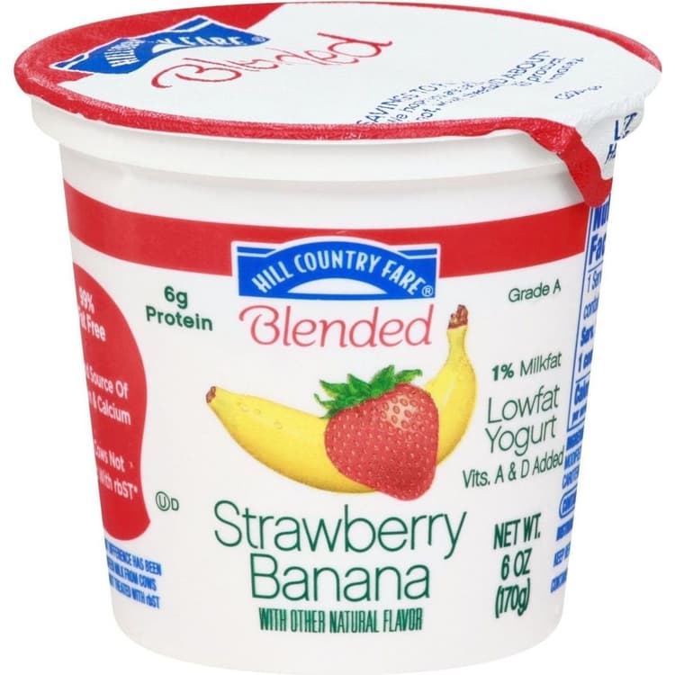 Hill Country Fare Blended Low-Fat Strawberry Banana Yogurt