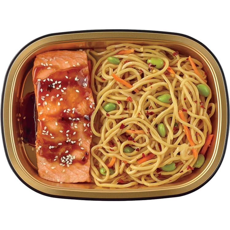 Meal Simple By H-E-B Teriyaki Atlantic Salmon With Spicy Sesame Noodles