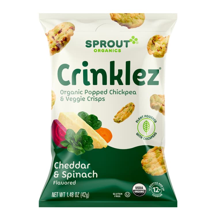 Sprout Organics Crinklez - Cheddar & Spinach