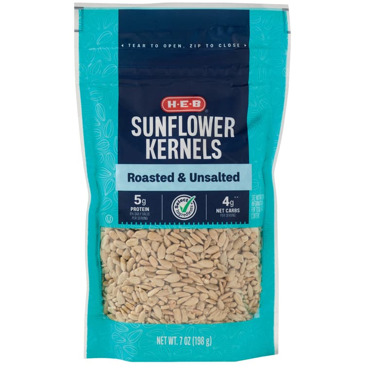 H-E-B Unsalted Roasted Sunflower Kernels