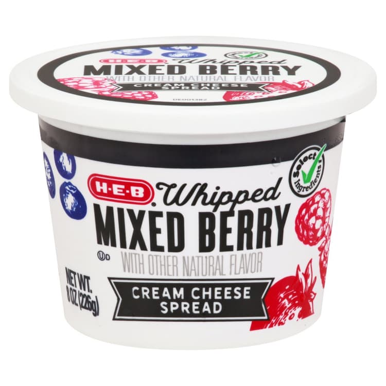 H-E-B Select Ingredients Whipped Mixed Berry Cream Cheese