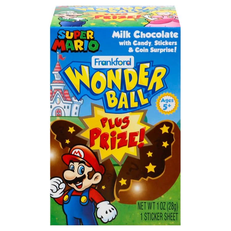 Frankford Candy & Chocolate Company Super Mario Milk Chocolate Wonder Ball Plus Prize