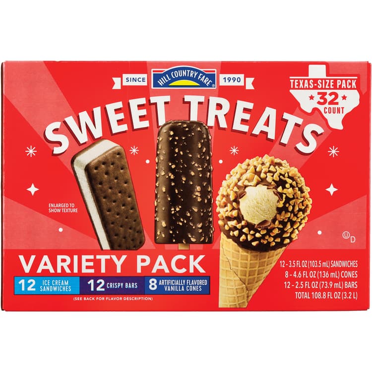 Hill Country Fare Sweet Treats Assorted Ice Cream Novelties - Texas-Size