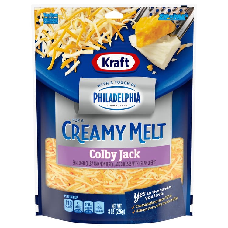 Kraft Colby Jack Shredded Cheese With A Touch Of Philadelphia