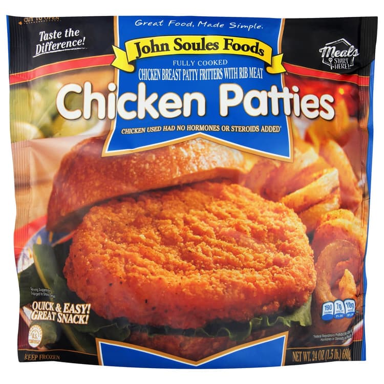 John Soules Fully Cooked Chicken Patties