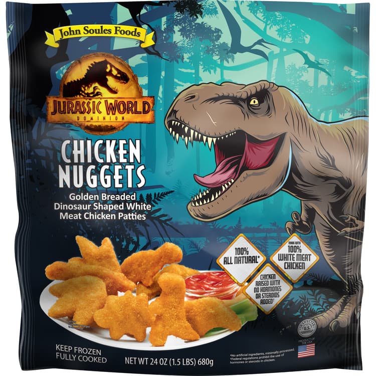 John Soules Foods Chicken Nuggets Fully Cooked Dino Shaped