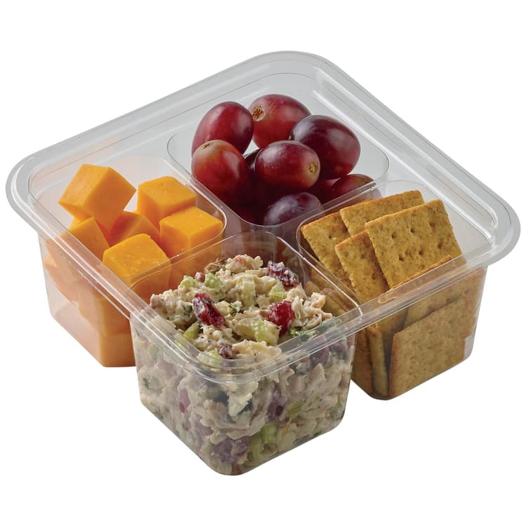 Meal Simple By H-E-B Snack Tray - Cranberry Pecan Turkey Salad & Cheese
