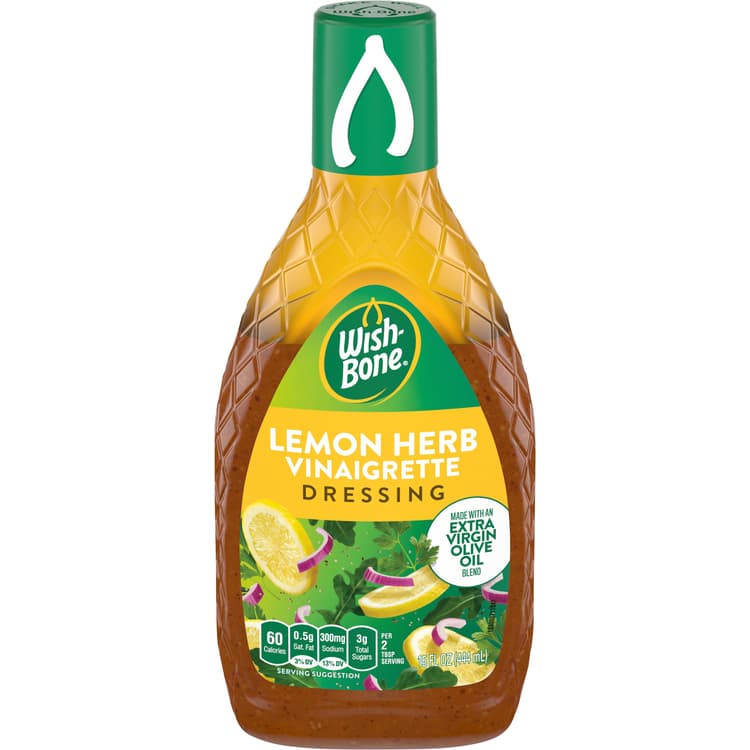 Wish-Bone Extra Virgin Olive Oil Blend Lemon Herb Salad Dressing