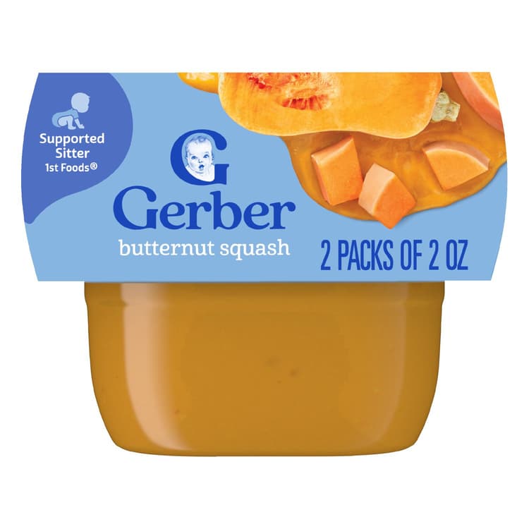 Gerber 1St Foods Natural Butternut Squash Baby Food Tub