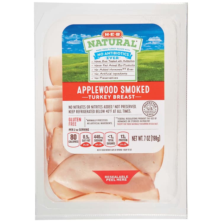 H-E-B Natural Applewood Smoked Turkey Breast