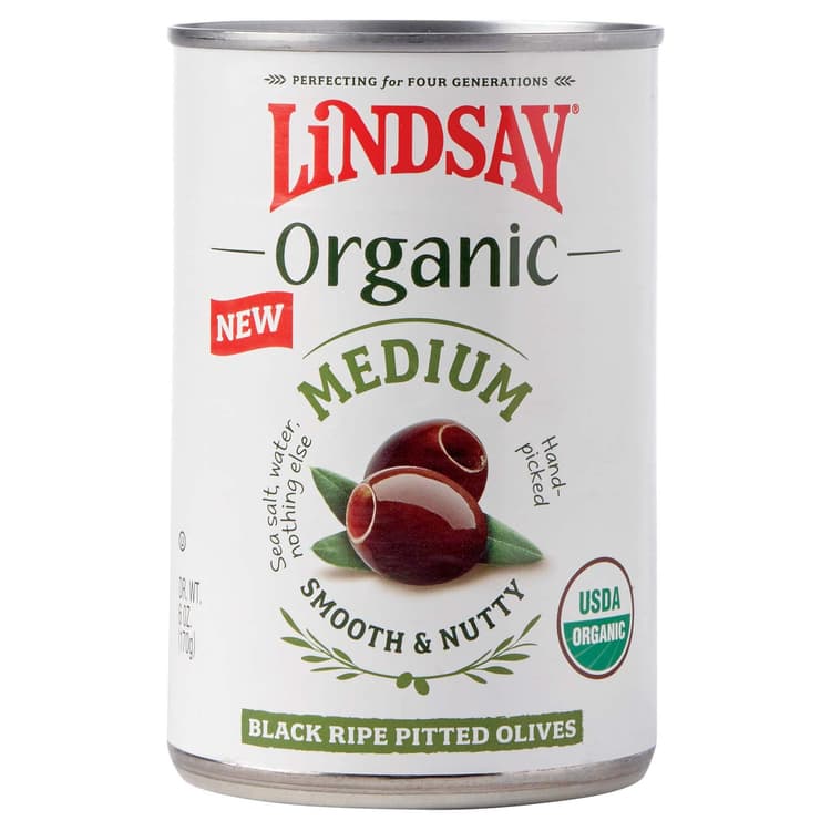 Lindsay Organic Medium Black Ripe Olives