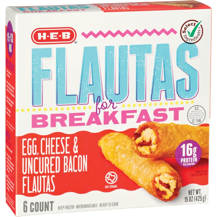 H-E-B  Breakfast Flautas - Bacon, Egg & Cheese
