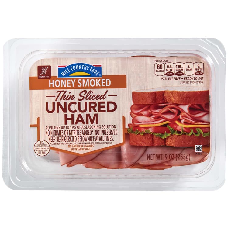 Hill Country Fare Honey Smoked Thin Sliced Uncured Ham