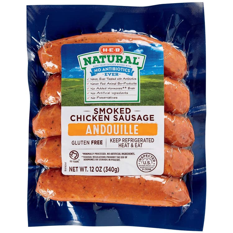 H-E-B Natural Smoked Chicken Andouille Sausage Links