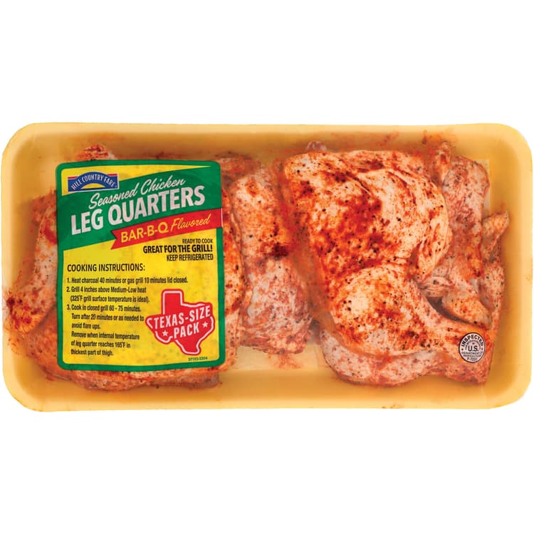 Hill Country Fare Bbq Seasoned Chicken Leg Quarters - Texas-Size