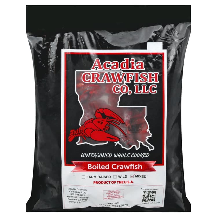 Acadia Crawfish Co.  Cooked Whole Louisiana Crawfish - Unseasoned